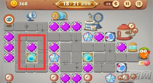 保卫萝卜3工厂第19关图文通关攻略 强大的魔法球输出 (2)