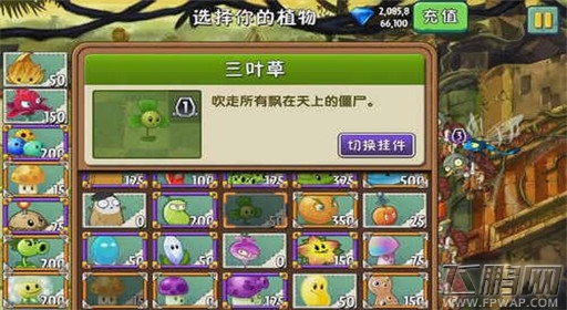 植物大战僵尸2失落之城第3关三叶草显神功通关攻略 (1)