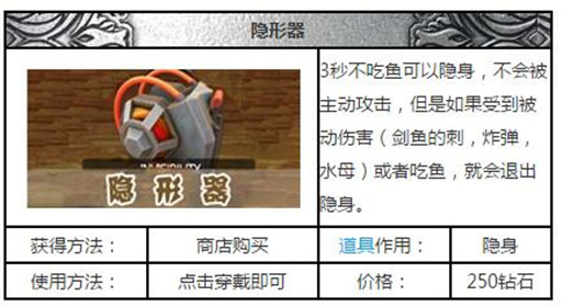 饥饿鲨进化隐形器获得攻略及属性介绍