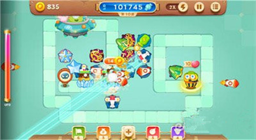 保卫萝卜3快速击退UFO操作方法介绍