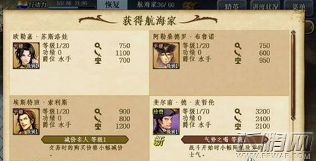大航海时代5船员功绩有什么作用？ (1)