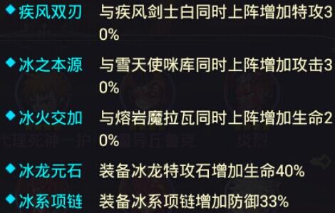 混沌之理疾风剑士青属性技能羁绊