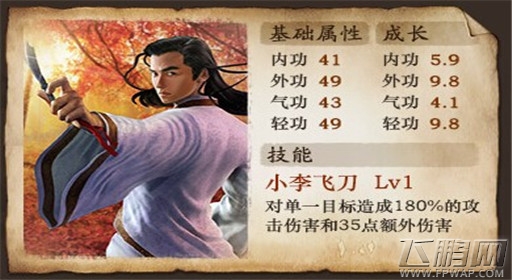 古龙群侠传李寻欢怎么样 李寻欢属性技能分析 (1)