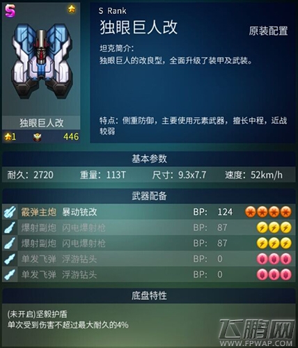 超能陆战S级坦克独眼巨人改怎么样 独眼巨人改属性详解 (1)
