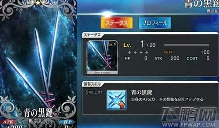 Fate/Grand Order青之黑剑礼装属性图鉴 (1)