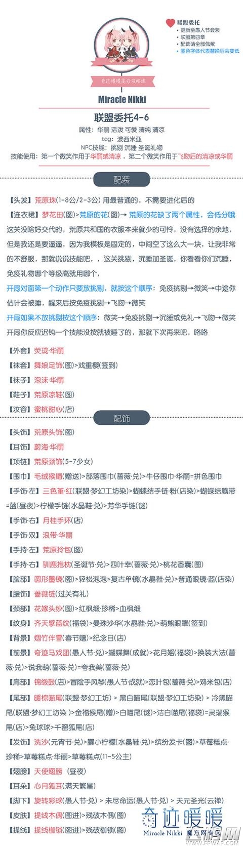 奇迹暖暖联盟委托4-6艾思的连衣裙高分顶配攻略 (2)