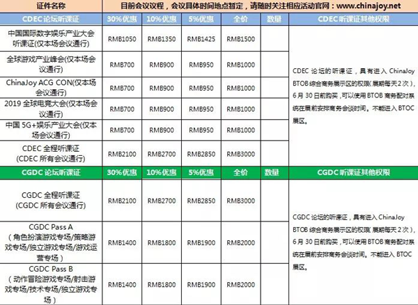 优惠期最后倒计时！2019ChinaJoyBTOB及同期会议证件购买优惠期即将正式截止！ (4)