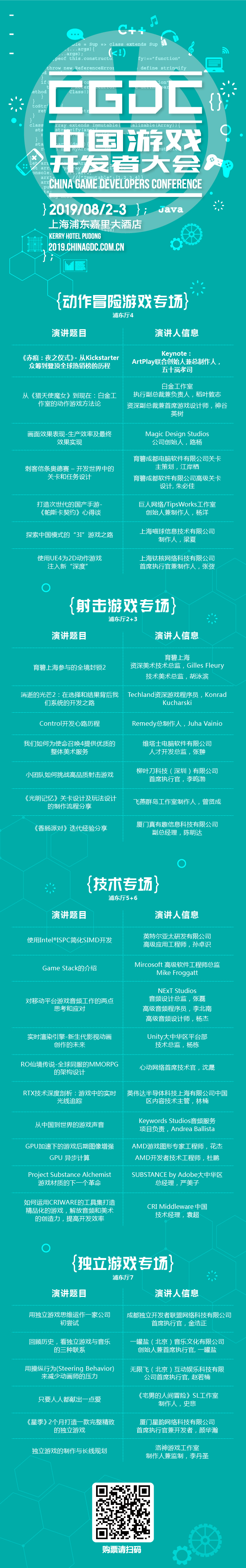 2019中国游戏开发者大会次日嘉宾预览！