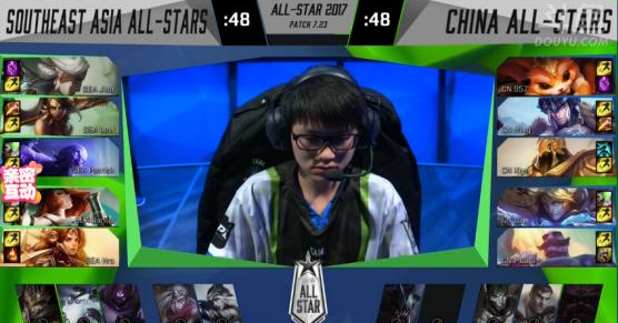 LOL2017全明星赛LPL吊打GPL拿首胜 Uzi四杀957超神 (1)