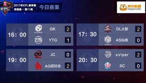 王者荣耀KPL 2017常规赛最后一周GK爆发翻盘YTG
