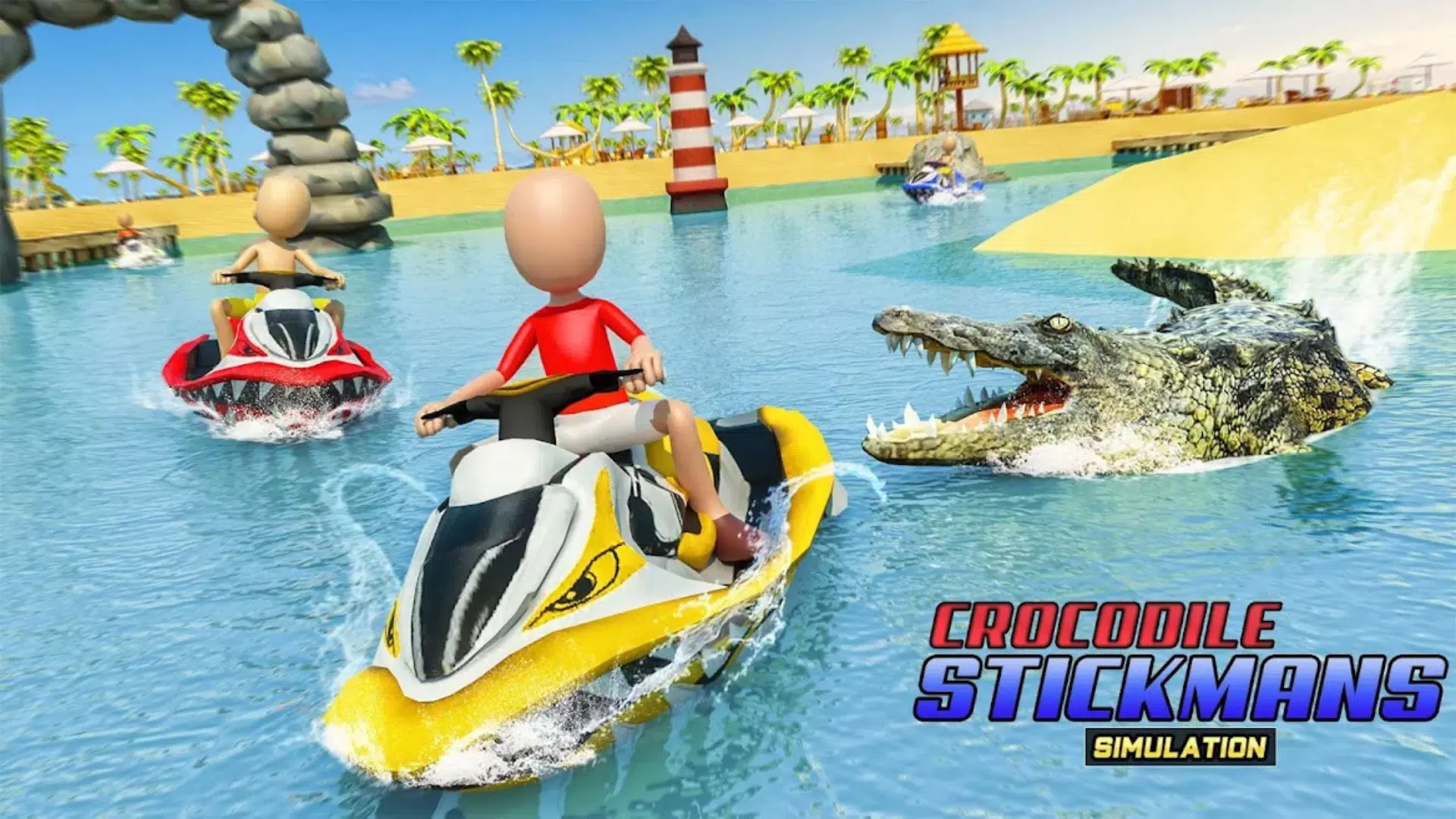 沙滩鳄鱼吃人(Angry Crocodile Attack Game)