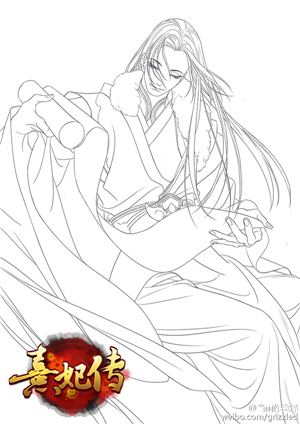 《熹妃传》新生插画师联盟 同人线稿抢跑出炉 (6)