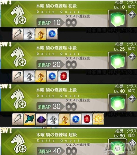命运冠位指定试炼素材表 FGO各修炼场素材掉落大全 (6)