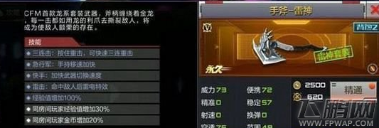 穿越火线枪战王者雷神手斧怎么样 雷神手斧属性介绍 (1)
