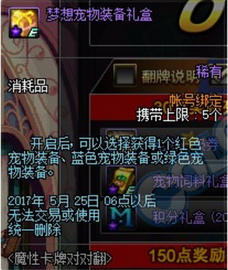 DNF梦想宠物装备礼盒可以开出什么 (1)