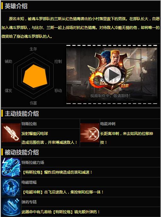 魂斗罗归来寒锋值得培养 寒锋属性/技能介绍一览 (1)
