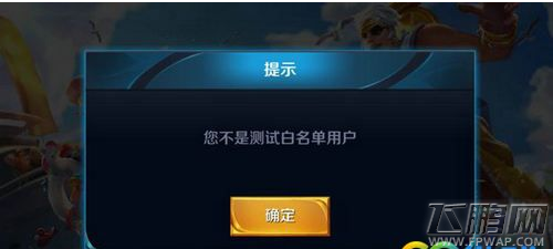 王者荣耀不是测试服白名单用户什么意思 测试服白名单怎么回事 (1)