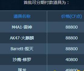 cf武器分期付款系统怎么使用 10月版本新增武器分期付款系统  (3)