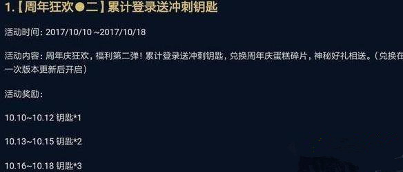 王者荣耀2周年冲刺钥匙有什么用 冲刺钥匙怎么获得 (3)