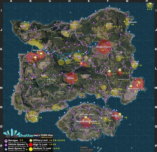 绝地求生大逃杀最新资源地图一览 (1)