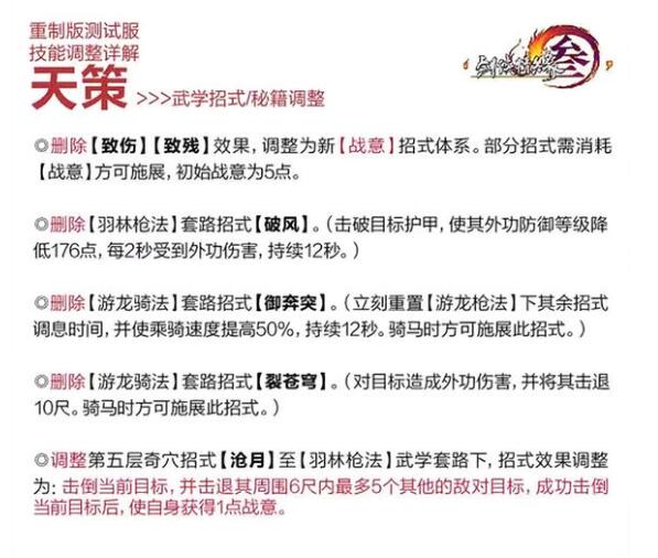剑网3重置版技能修改 天策新赛季技能奇穴更改公告 (8)