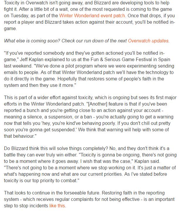 12月13日起 守望先锋将在游戏内反馈你的举报 (1) 12月13日起 守望先锋将在游戏内反馈你的举报 (1)