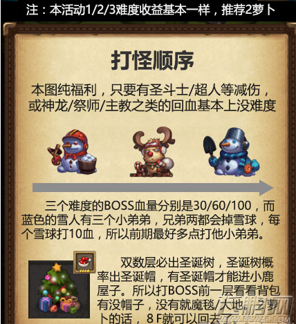 不思议迷宫巨型雪人打法及圣诞大作战boss打法顺序 (2)