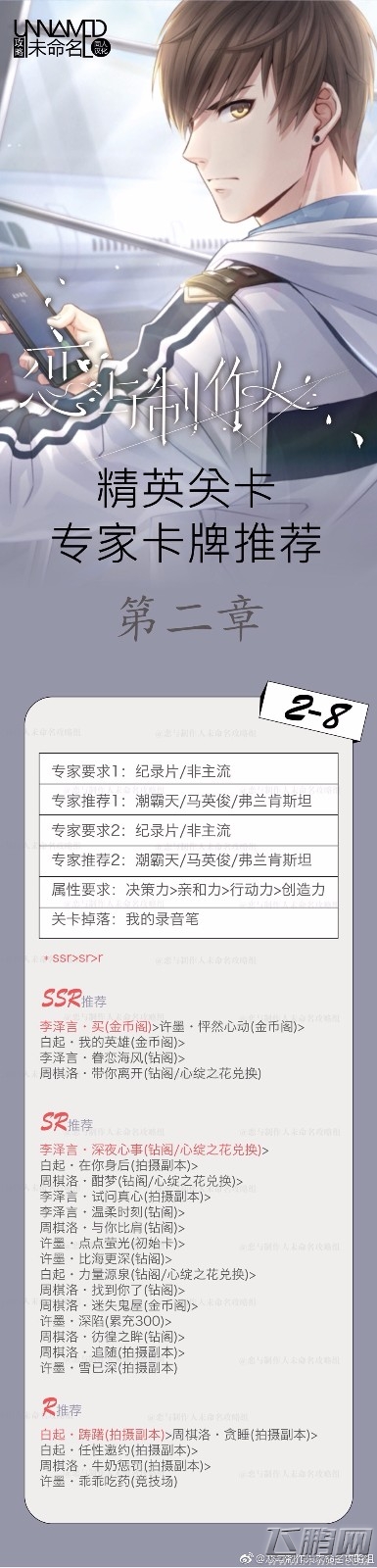 恋与制作人第二章精英攻略 精英2-8关怎么过 (1)