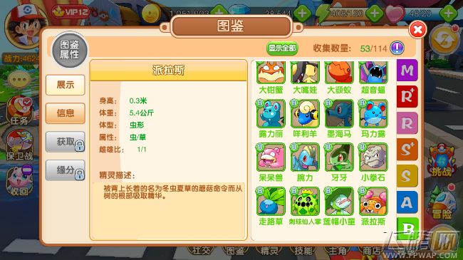 口袋超萌手游B级精灵派拉斯怎么样 B级宠物图鉴属性 (2)