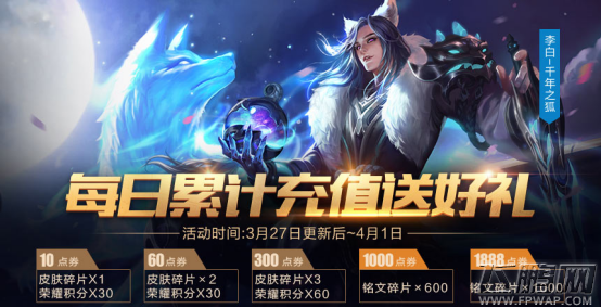 王者荣耀3月27日每日累计充值送好礼有哪些奖励 (1)