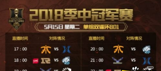 LOL2018MSI季中冠军小组赛收官日 RNG5月15日赛程一览 (2)