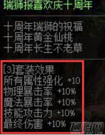 DNF十周年活动奖励特殊装备是什么 特殊装备套装属性介绍 (5)