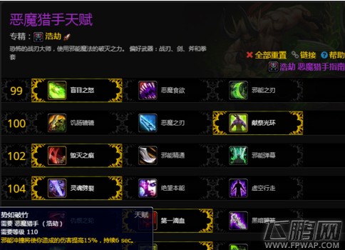 魔兽世界8.0浩劫恶魔猎手最新天赋加点攻略 (1)