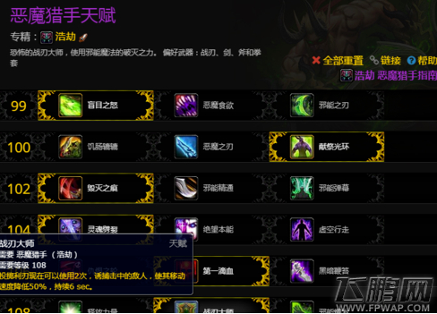 魔兽世界8.0浩劫恶魔猎手最新天赋加点攻略 (2)