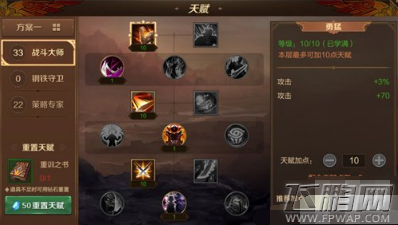 万王之王3d狩魔猎人天赋加点推荐 (1)