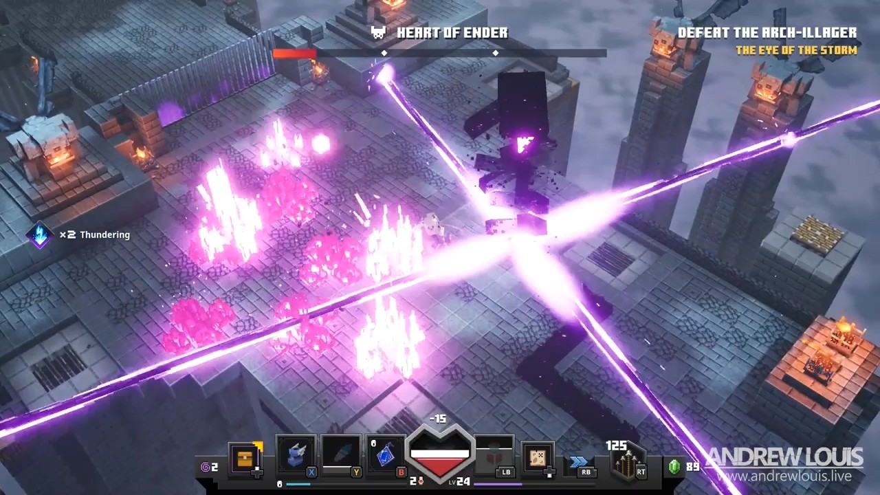 《我的世界:地牢》BOSS战演示 技能特效酷炫！ (4)