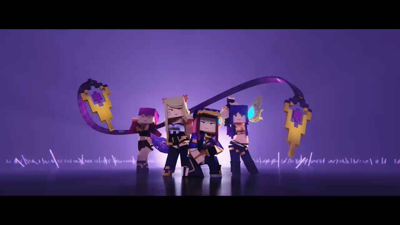 《我的世界》版《LOL》K/DA女团MV 细节高度还原 (4)