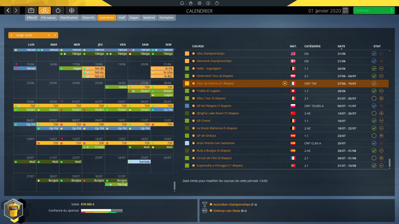 模拟游戏《职业自行车队经理2020》Steam正式发售 (1)