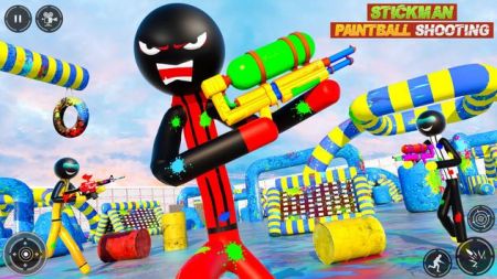 火柴人彩弹射击最新版(Stickman Paintball Shooting)