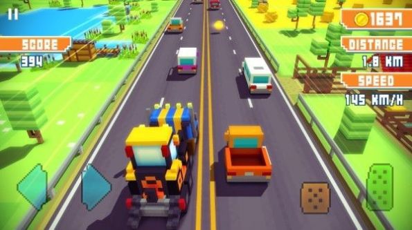 方块公路高速赛车游戏最新版（Blocky Highway）